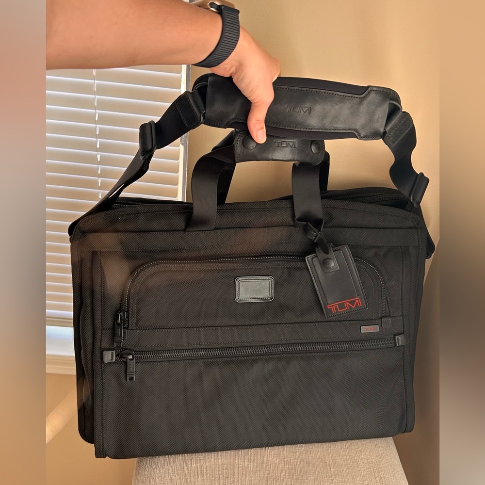 Tumi Alpha Nylon Laptop Briefcase Expandable Travel Bag